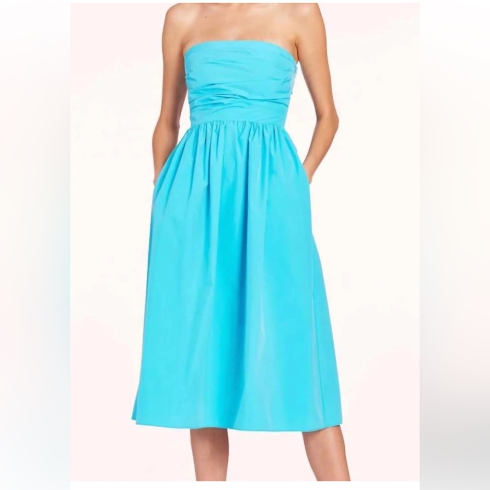 Amanda Uprichard Gaston Strapless Midi Dress